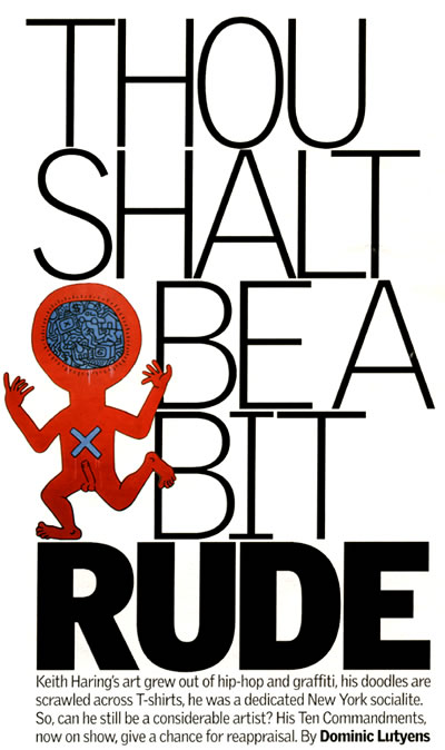 Thou Shalt Be A Bit Rude Keith Haring 