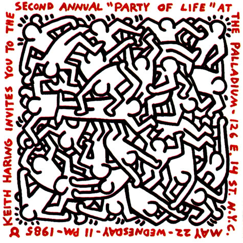 Party of Life, The Palladium invitation, 1985
