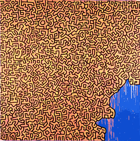 in his image untitled keith haring has used _______ colors